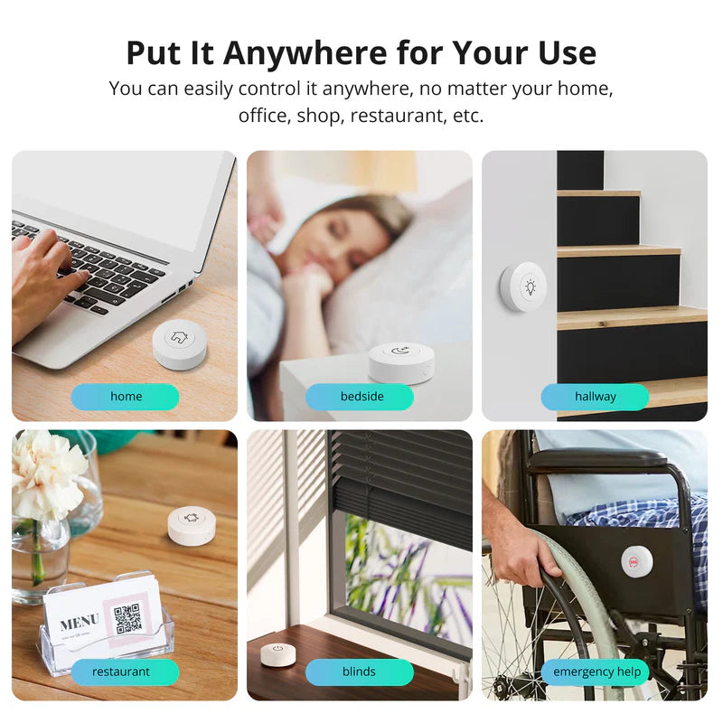 Bouton Zigbee SONOFF SNZB-01P | Interrupteur Sans Fil 3 Actions | Home Assistant