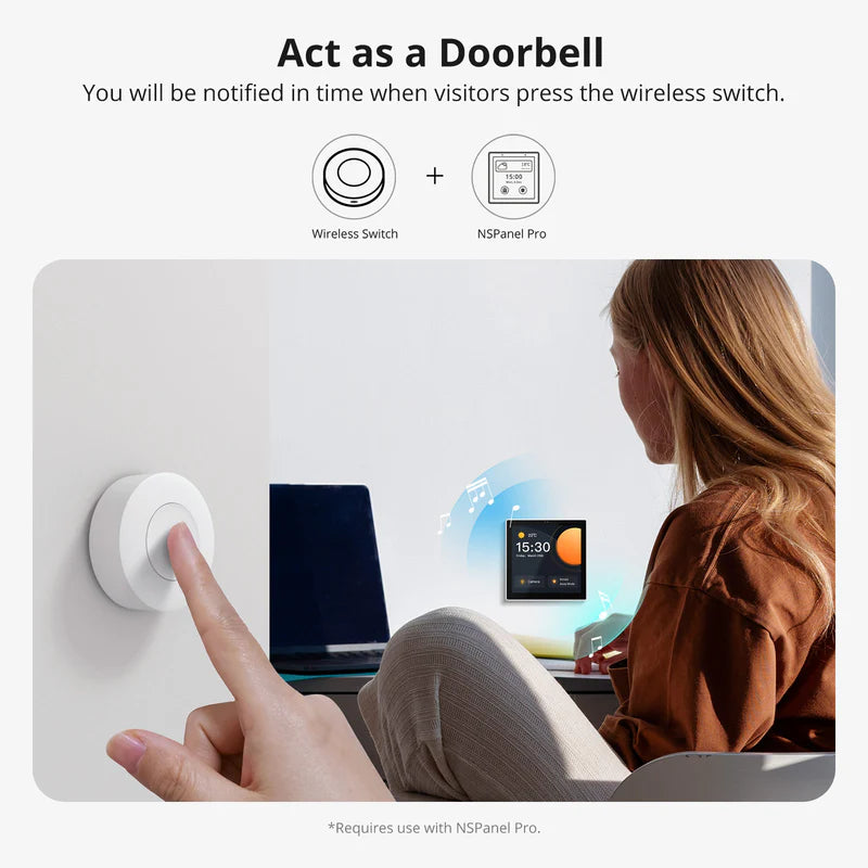Bouton Intelligent Zigbee SONOFF SNZB-01P - 3 Actions - Interrupteur Sans Fil - 5 ans